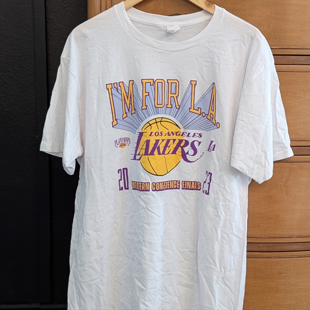 LA Lakers 2023 Western Finals Commemorative T-Shirt Size XL
